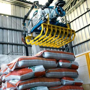 robot de paletizado en funcionamiento