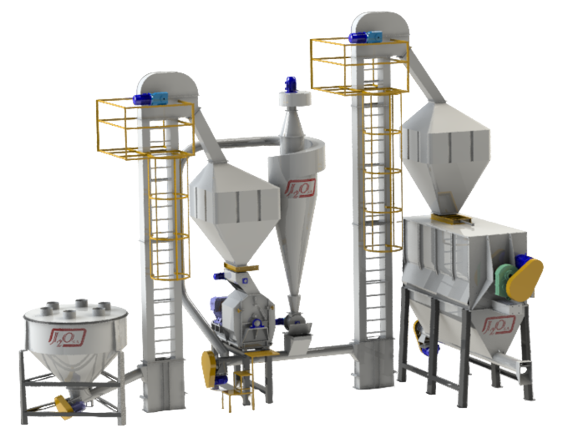 Modelo planta productora de alimentos balanceado 10 Tn/h